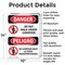 Signmission Do Not Walk Under Conveyor Bilingual Danger Sign, Aluminum, 10in W x 14in L, 2PK OS-2PACK-DS-A-1014-VS-1182 - alternate 2